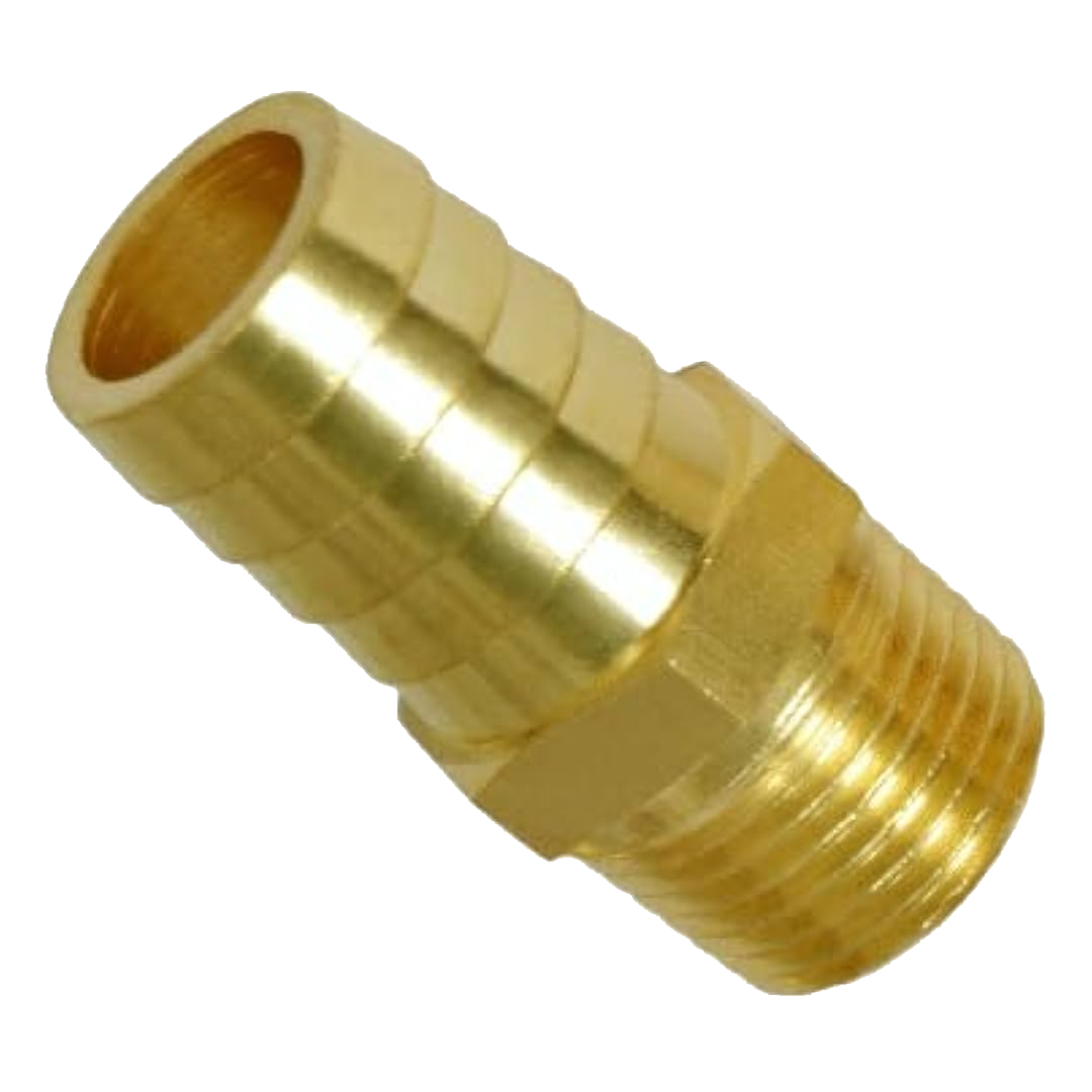 Hose connector 1/2 Right MNPTx 3/8 connector - Brass